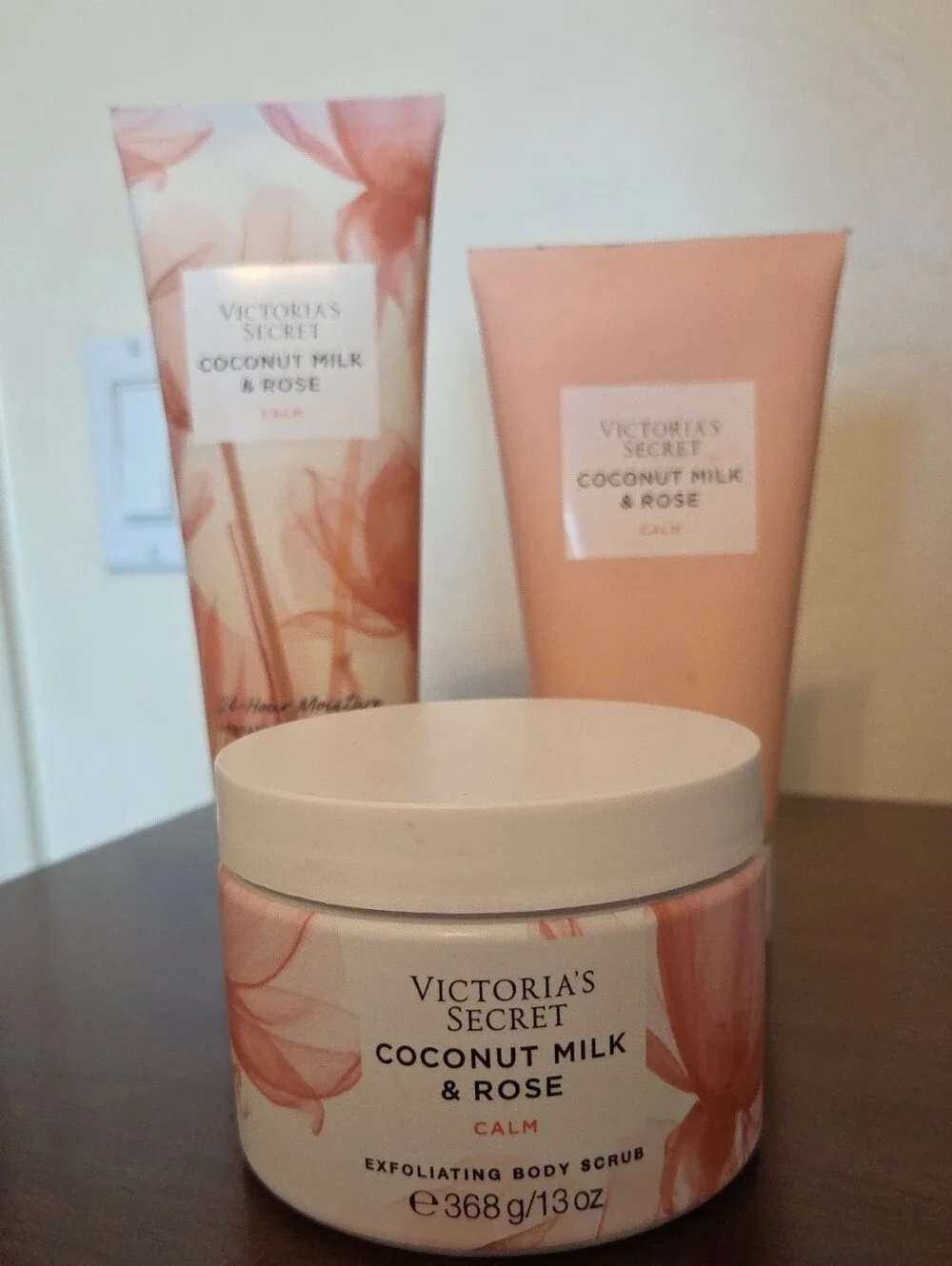 Victoria's Secret Coconut Milk & Rose   Trio - Body Scrub, Lotion & Wash